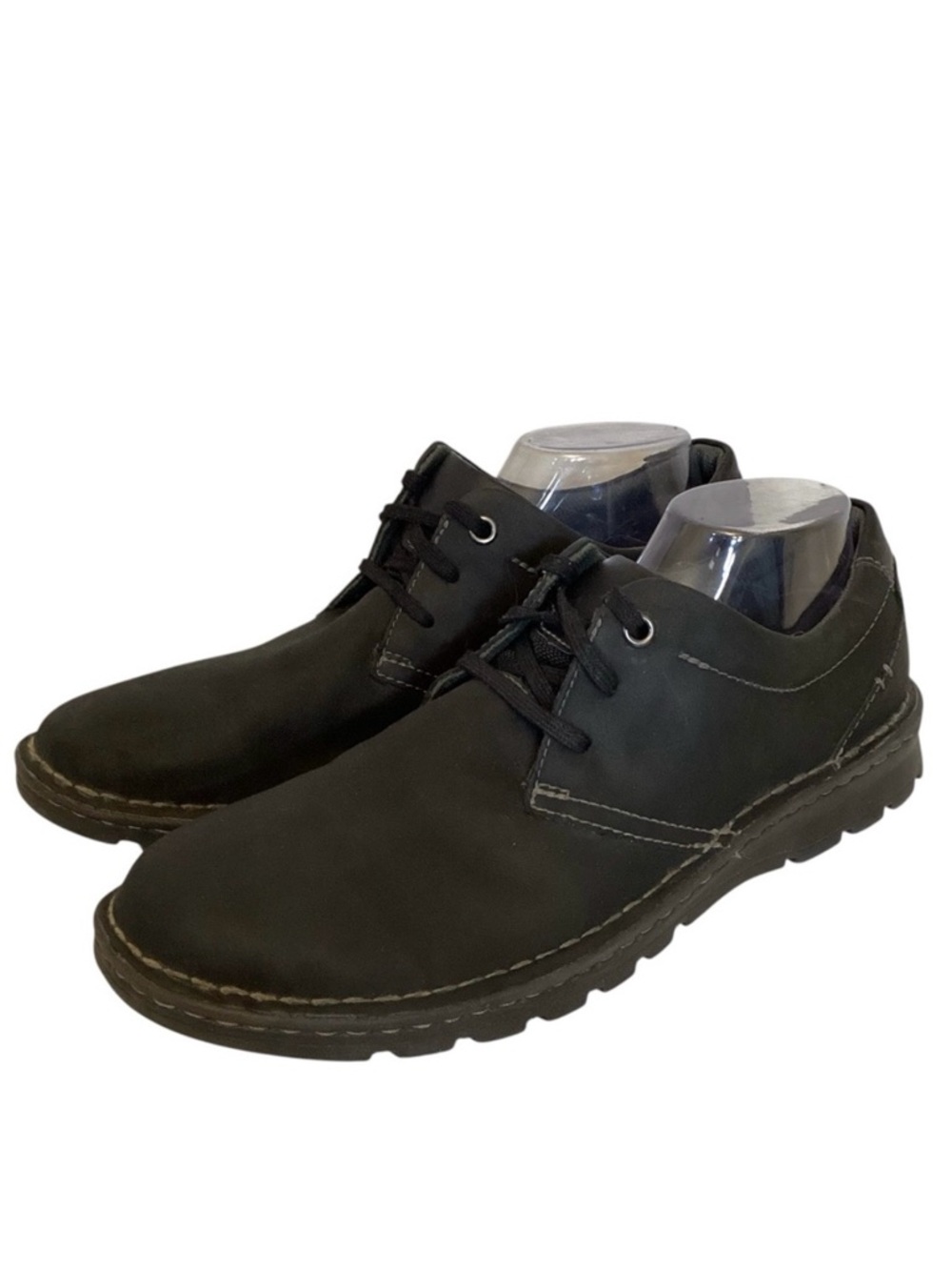 Clarks 11W Men’s Oxfords Lace Up Classic Black Comfort Shoes Wide Casual Work